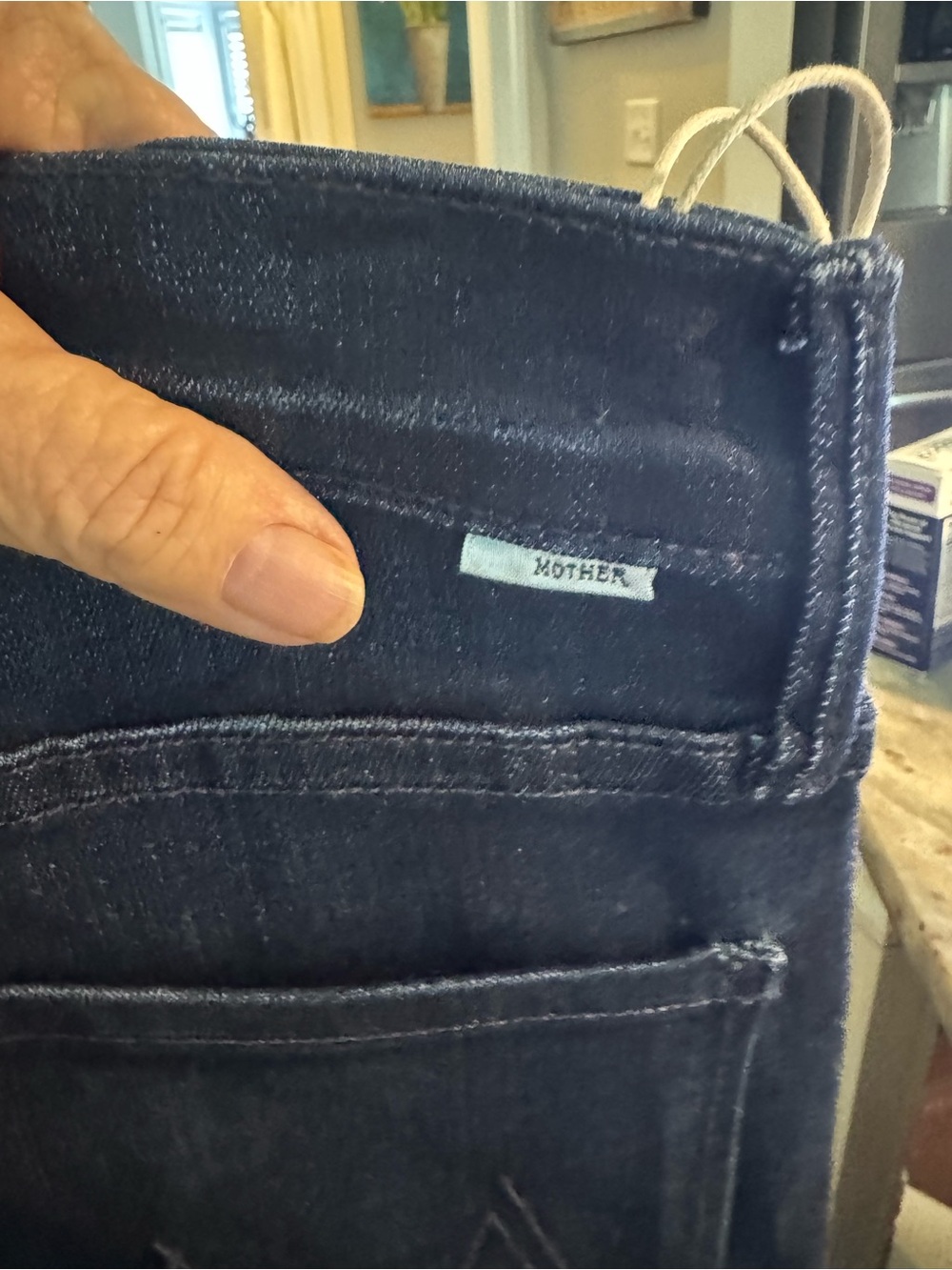 MOTHER Dark Blue High-Rise Ankle Jeans - Picture 8 of 9